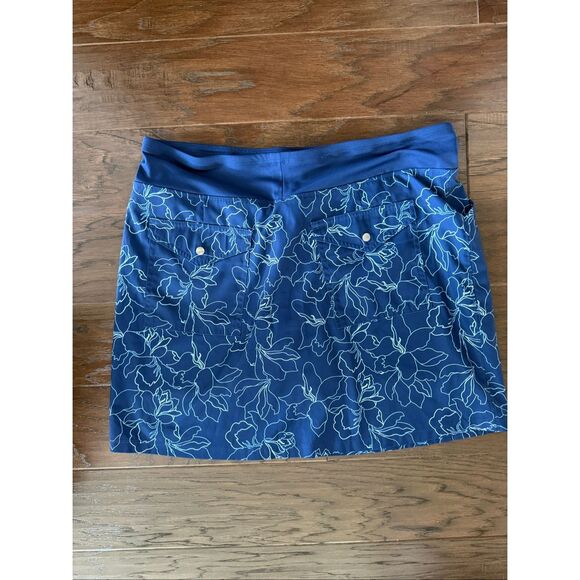 Cypress Club Navy Floral Golf Athletic Skort Large - Picture 2 of 7